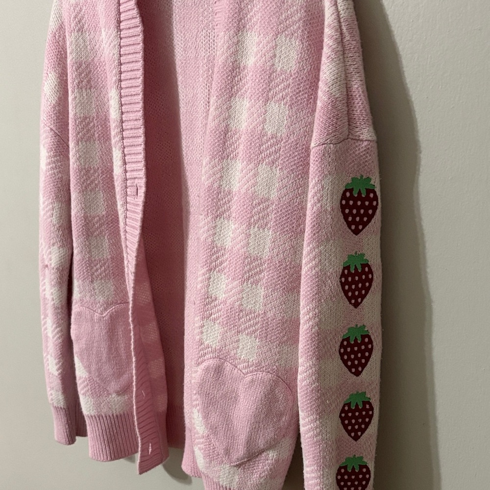 Strawberry Delight Pink Women's Cardigan